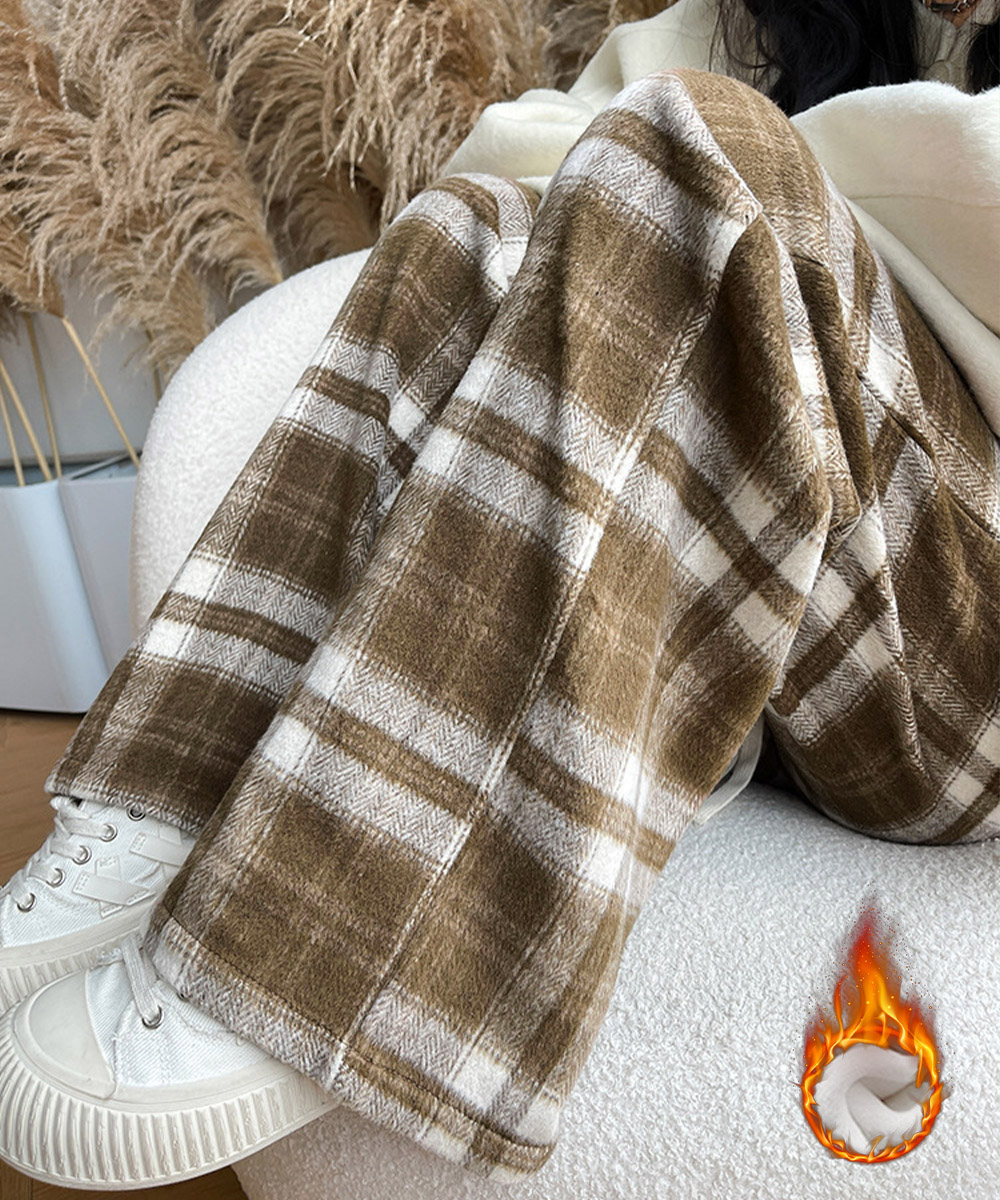 miniministore（ミニミニストア） チェック柄パンツハイウエストワイド