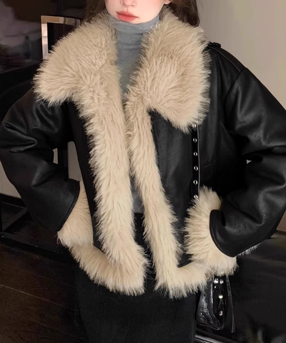 miniministore（ミニミニストア） ショートフェイクムートンジャケット