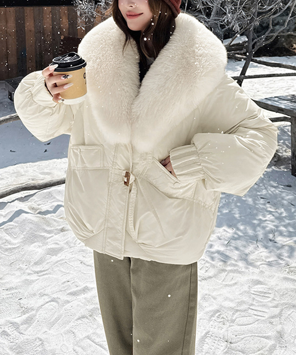 miniministore（ミニミニストア） エコダウンジャケットファー襟中綿