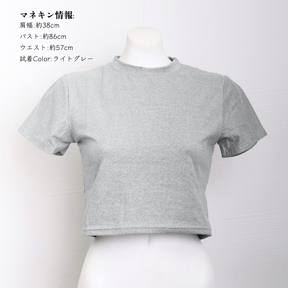 ショート丈tシャツ へそ出し 8色 夏【ネコポス可】 : 99ac-002