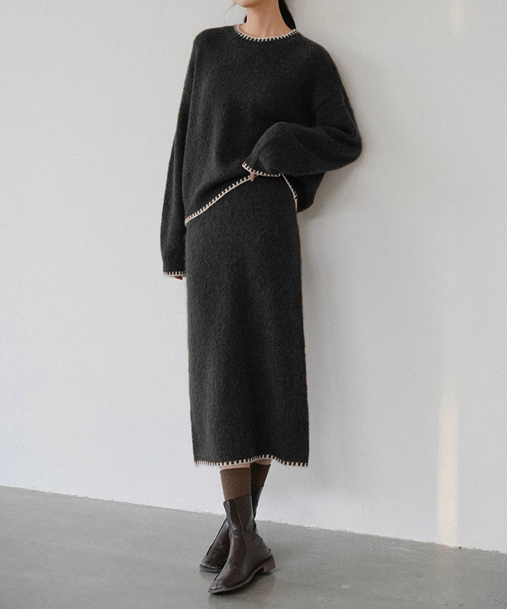 miniministore（ミニミニストア） ニットセットアップ 上下セット 配色