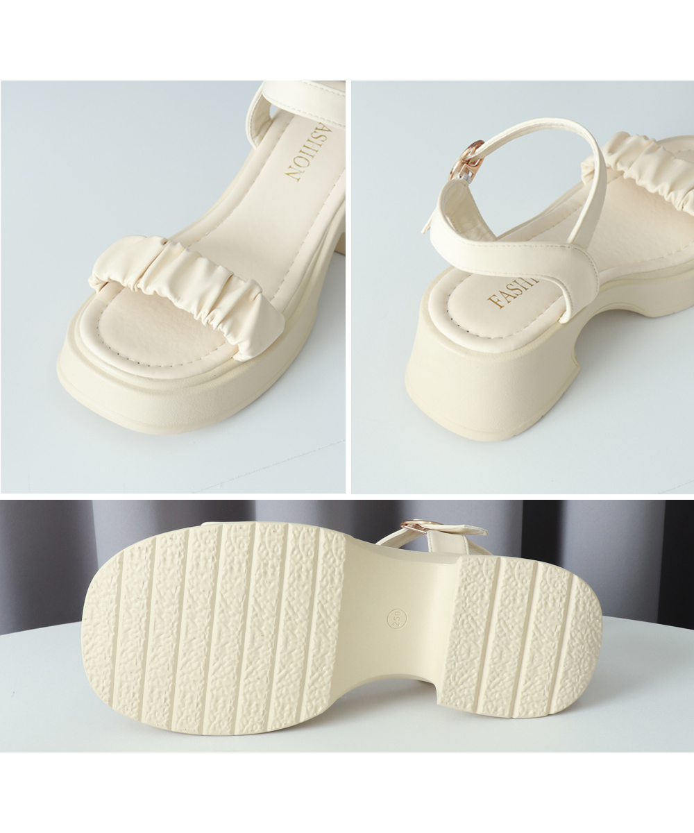 miniministore 厚底サンダル 太ヒール 美脚 春夏