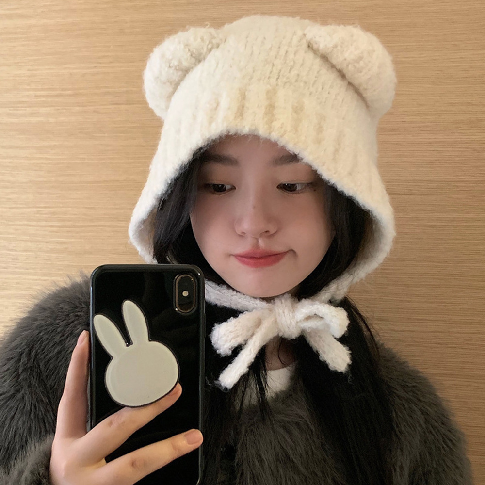 miniministore くま耳ニット帽 小顔 レディース 韓国風【ゆう