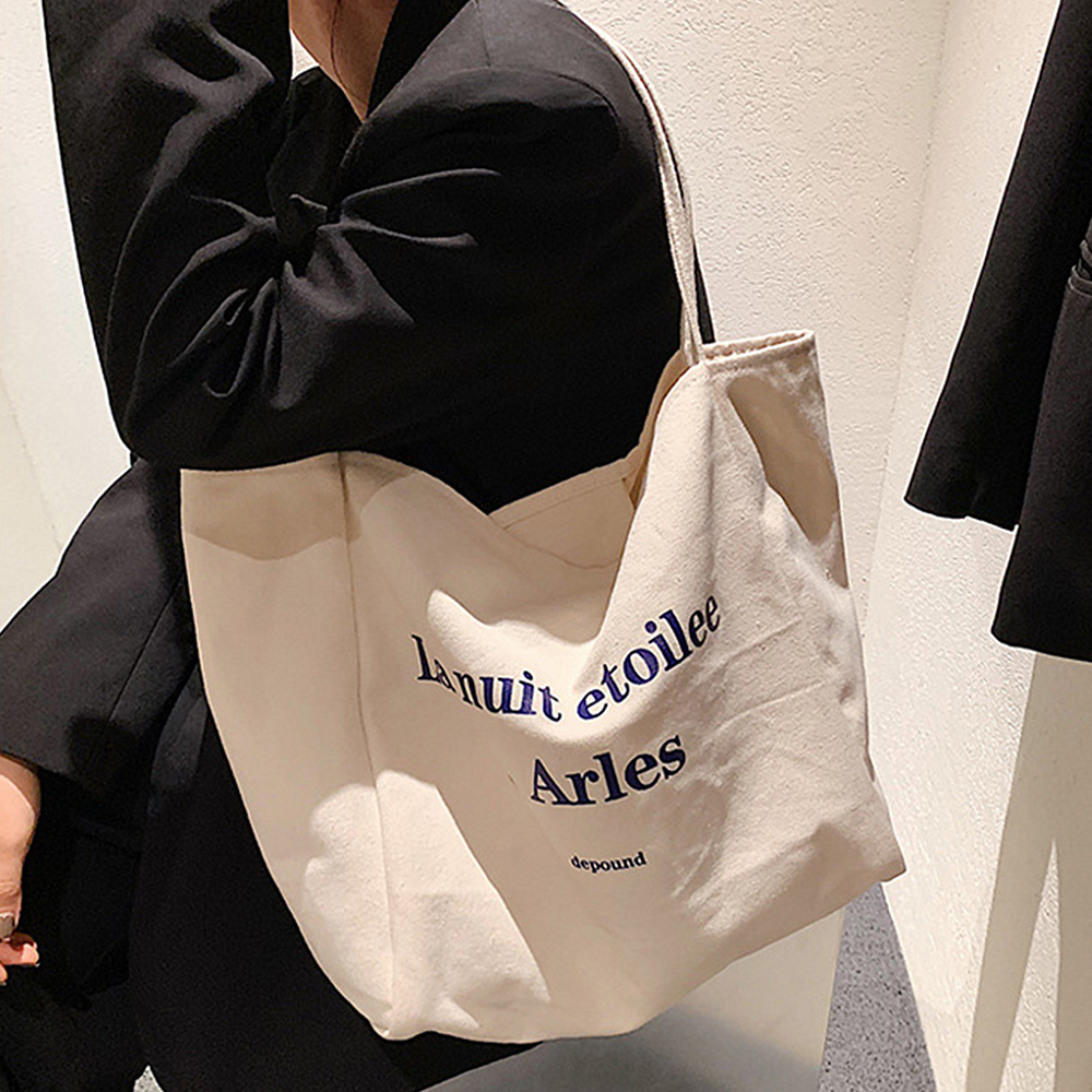 ファッションなデザイン Arles ロゴ キャンバストートバッグ - バッグ