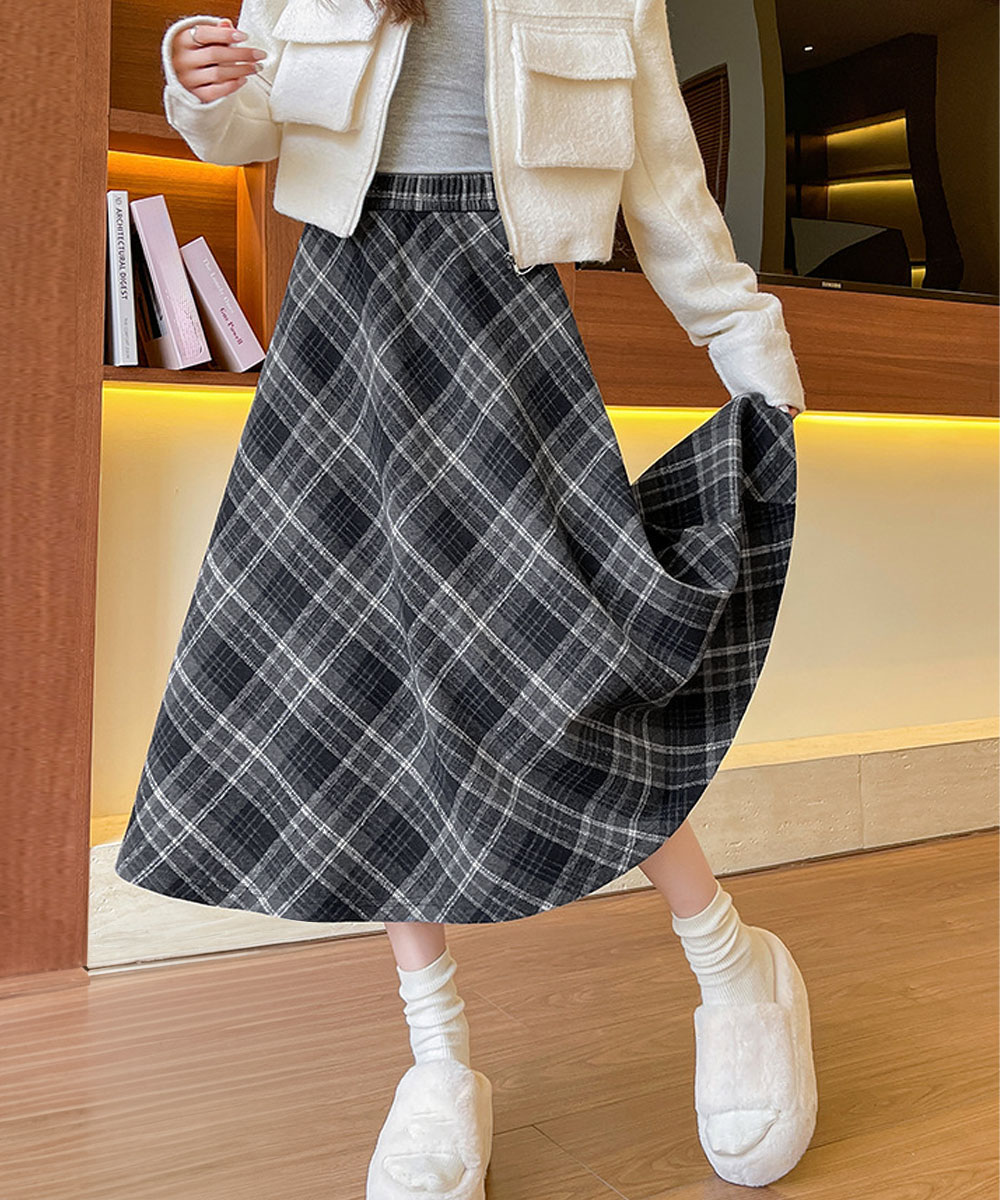 miniministore（ミニミニストア） フレアスカート チェック柄 美脚 春