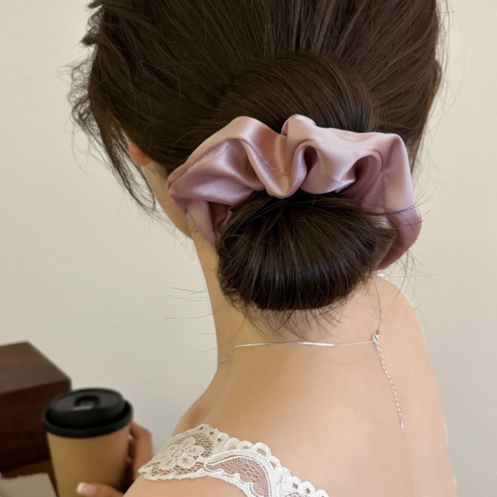 miniministore サテンヘアゴム シュシュ韓国風 無地6色【ゆう miniministore サテンヘアゴム シュシュ韓国風 無地6色【ゆう
