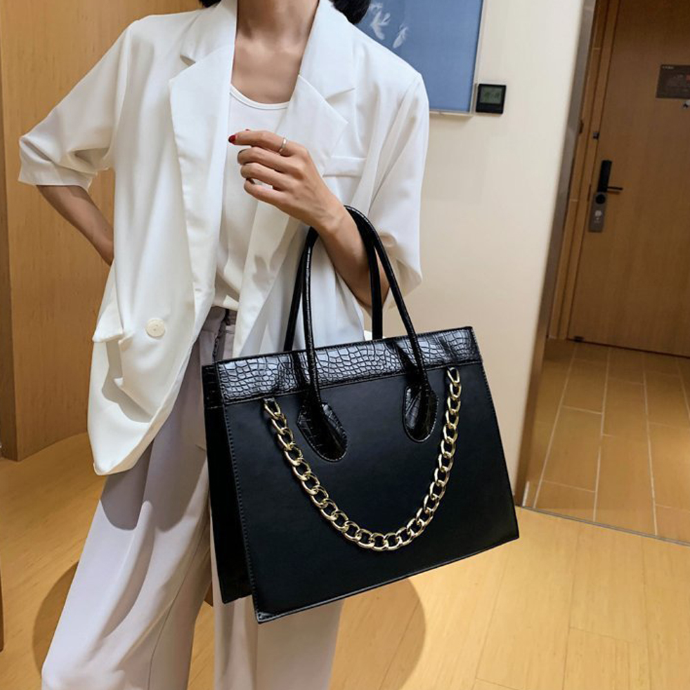 在庫限り 売り尽くしセール Puレザー トートバッグ レディース チェーン ハンドバッグ おしゃれ 通勤 手提げバッグ シンプル 2wayバッグ 大容量 かばん Tzm 226 Miniministore 通販 Yahoo ショッピング