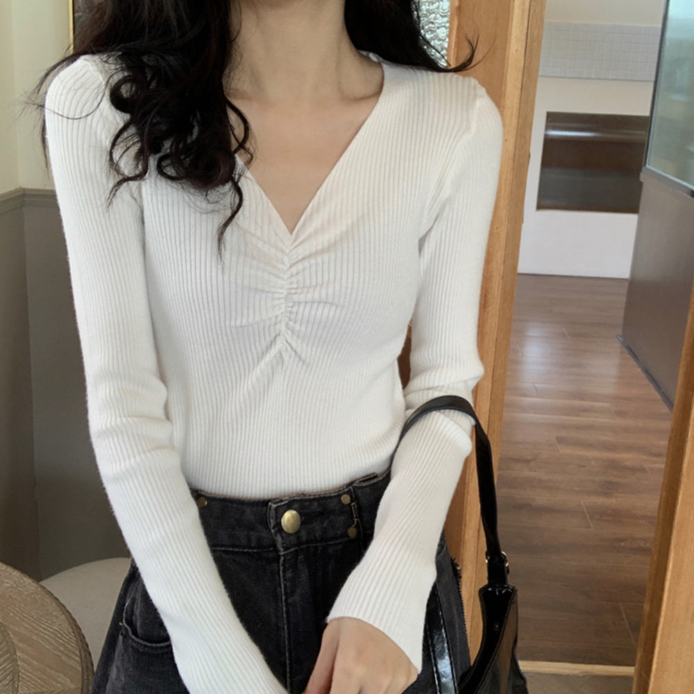 miniministore キャザー リブニット トップス レディース V