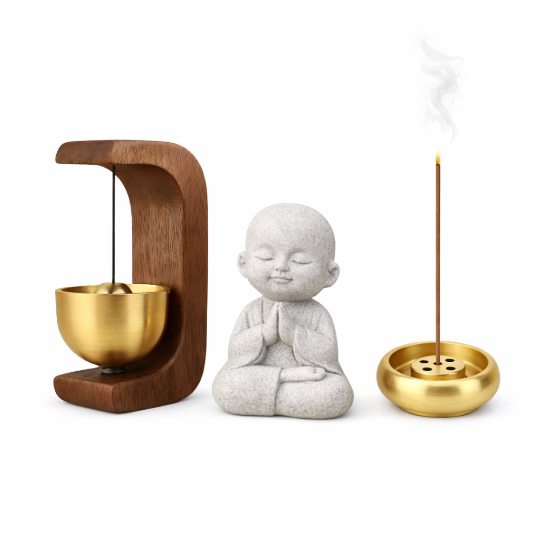 仏具 おりん セット ミニおりん りん 線香立て付き ペット用仏具 仏壇 