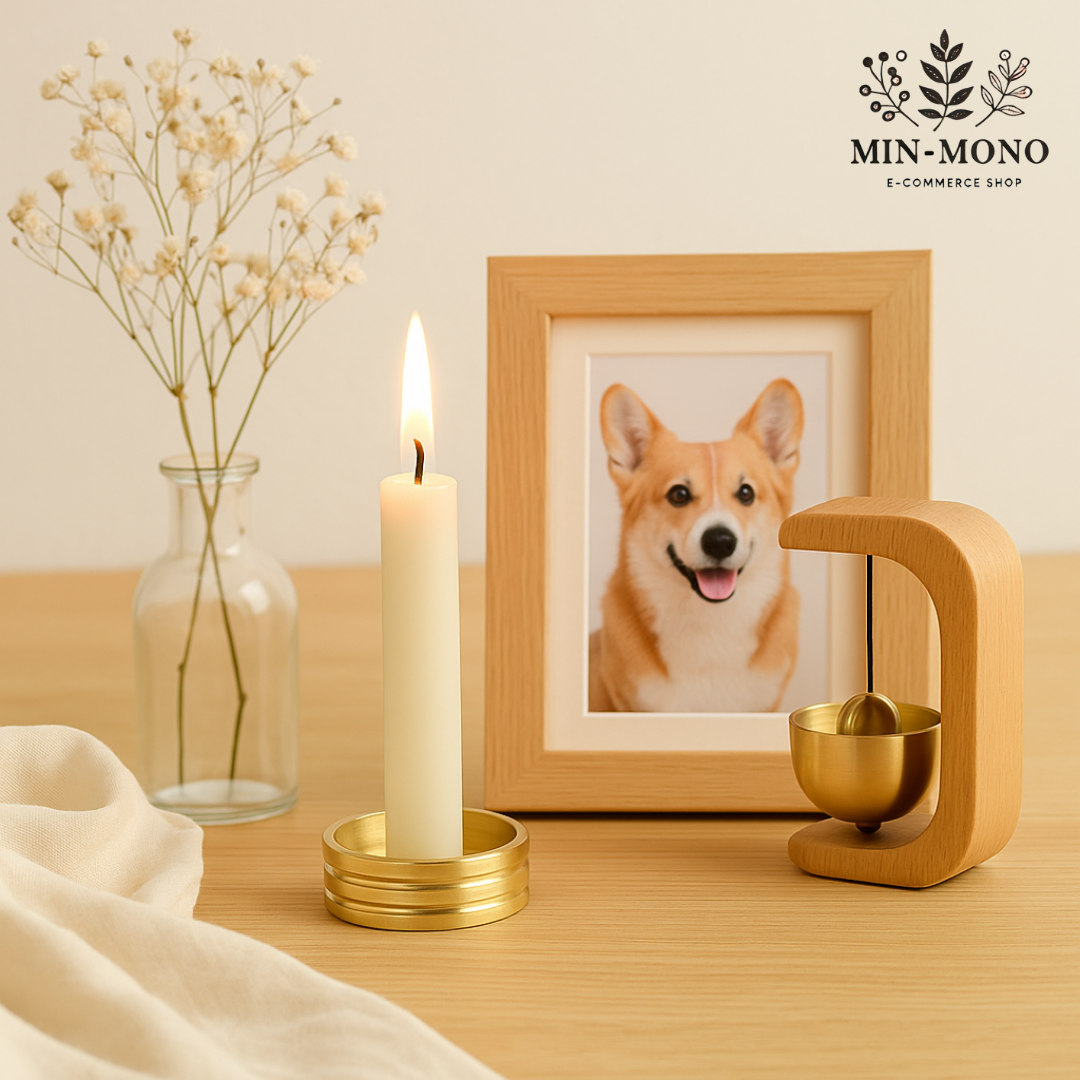 ろうそく立て 火消し セット 仏具 ミニ燭台 金色 ゴールド 手元供養