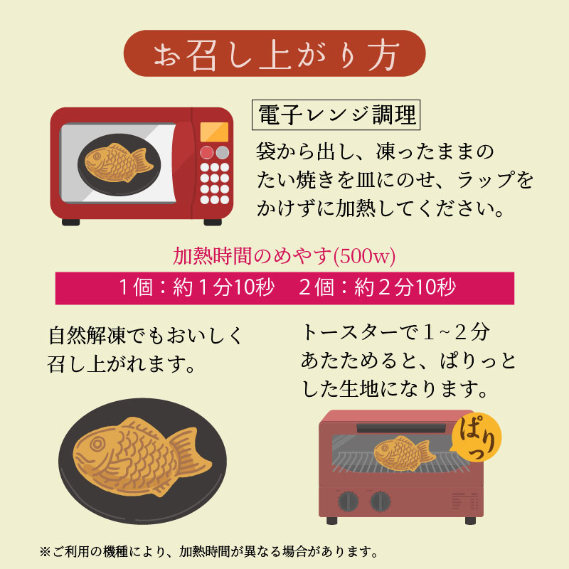 もちもちしっとりの冷凍たい焼き