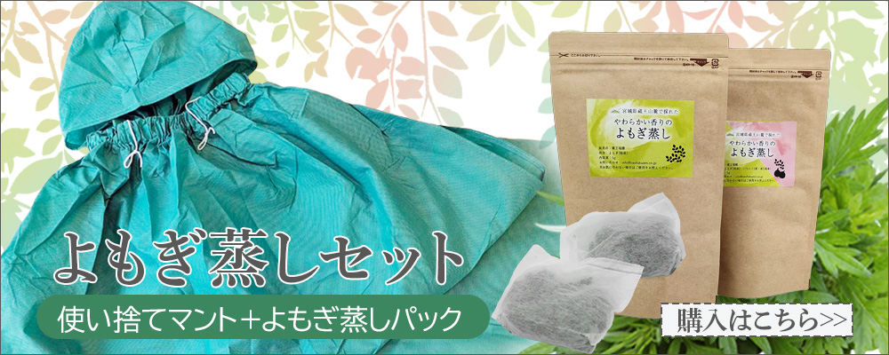 国産よもぎのよもぎ蒸しセット 12回セット 蔵王よもぎのよもぎ蒸し