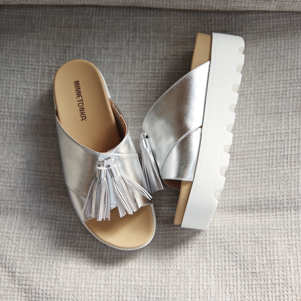 ミネトンカ MINNETONKA ジュートウェッジソールサンダル ASHLEY