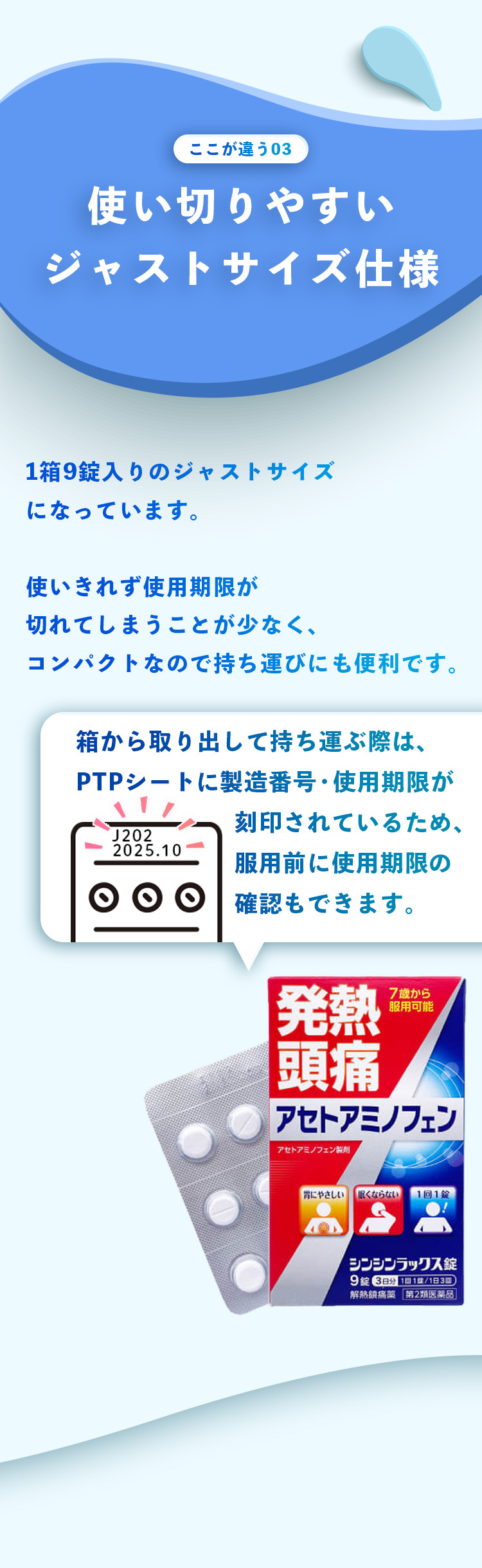第2類医薬品 シンシンラックス錠 解熱鎮痛薬 アセトアミノフェン製剤