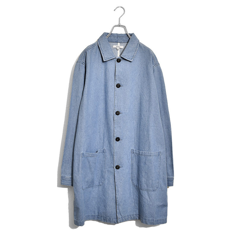 コート メンズ ロング デニムコート ビッグシルエット オーバーサイズ ゆったり ステンカラーコート ライトアウター 秋服 秋 冬服 秋冬 Minority Yahoo 店 通販 Yahoo ショッピング