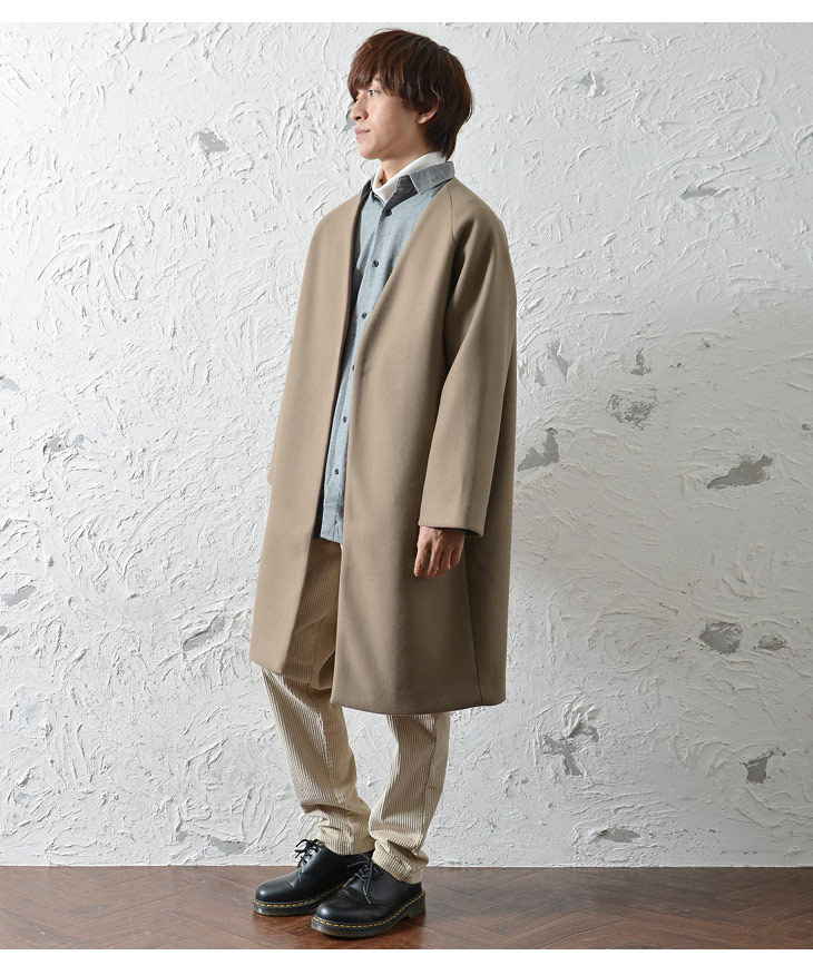 クーポン対象外 ノーカラーロングコート ロングコート Raffles Mn クーポン対象外 ノーカラーロングコート ロングコート Raffles Mn