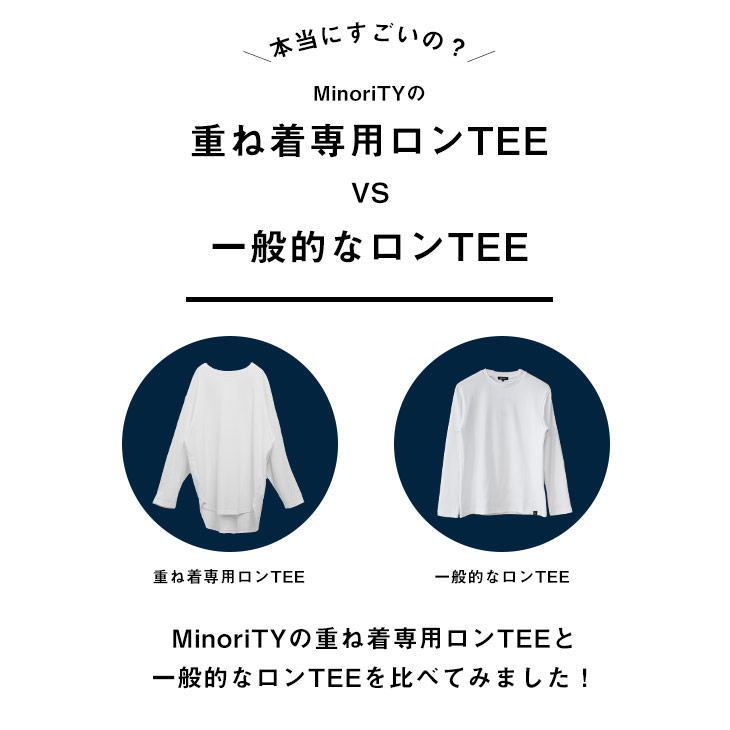 【送料無料】オーバーサイズ ロンt メンズ 無地 ビッグシルエット 長袖tシャツ メンズ ロング丈 tシャツ メンズ 重ね着 インナー メンズ レイヤード 40代 50代｜minority92｜08