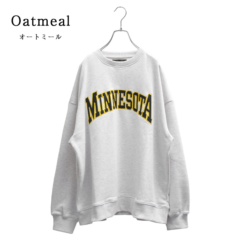 MinoriTY オーバーサイズ トレーナー メンズ カレッジトレーナー