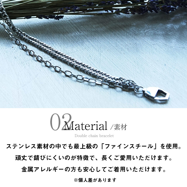 Stainlessブラックダブルチェーン8mm幅ブレスレット　メンズアクセサリー 楽天市場】ブラック 重厚 ステンレス ブレスレット メンズ 燻し