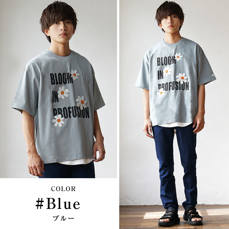 【視線釘付けフラワーT】オーバーサイズ 半袖tシャツ メンズ 花柄 ビッグシルエット 半袖tシャツ メンズ 夏服 花柄tシャツ メンズ 韓国 大きいサイズ｜minority92｜10