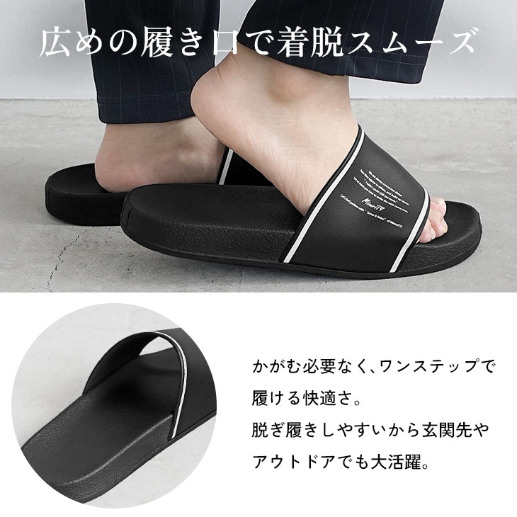 MinoriTY サンダル メンズ ビーチサンダル ビーサン ブラック