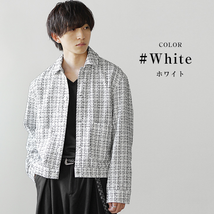 men's ツイード ジャケット ショート丈 MinoriTY ジャケット メンズ ショート丈 ツイード 短丈