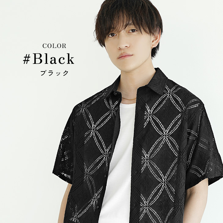 MinoriTY（マイノリティ） シャツ 半袖 メンズ レースシャツ 半袖
