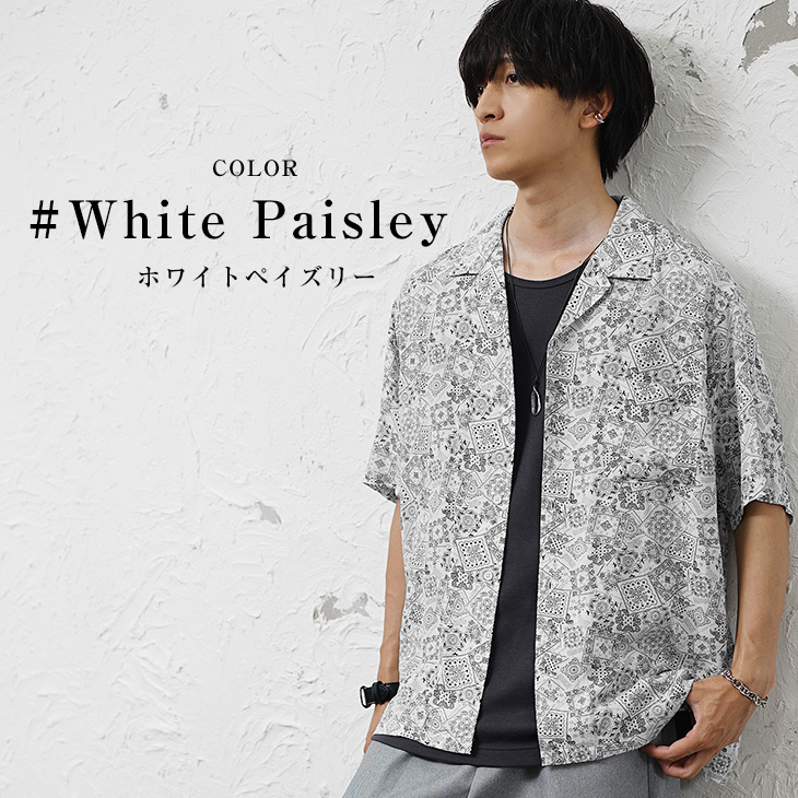 MinoriTY（マイノリティ） オーバーサイズ シャツ メンズ 半袖 総柄