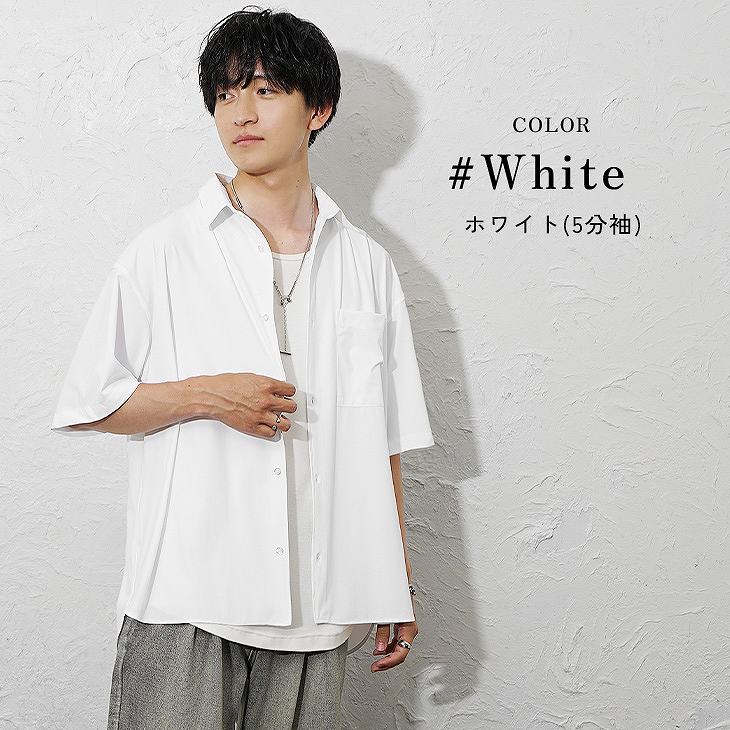 MinoriTY（マイノリティ） シャツ 半袖 メンズ ストレッチ 5分袖 半袖 