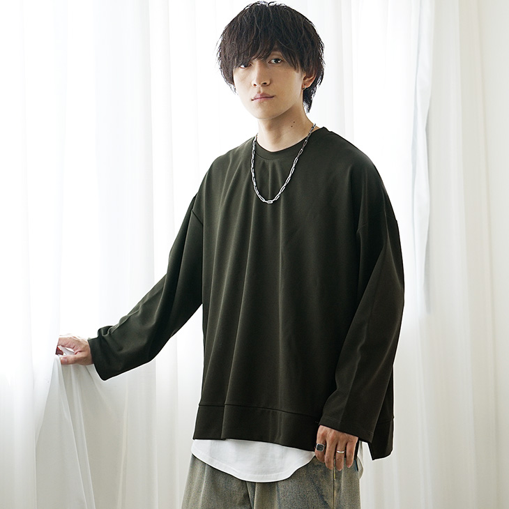 MinoriTY オーバーサイズ アンサンブル メンズ 長袖tシャツ