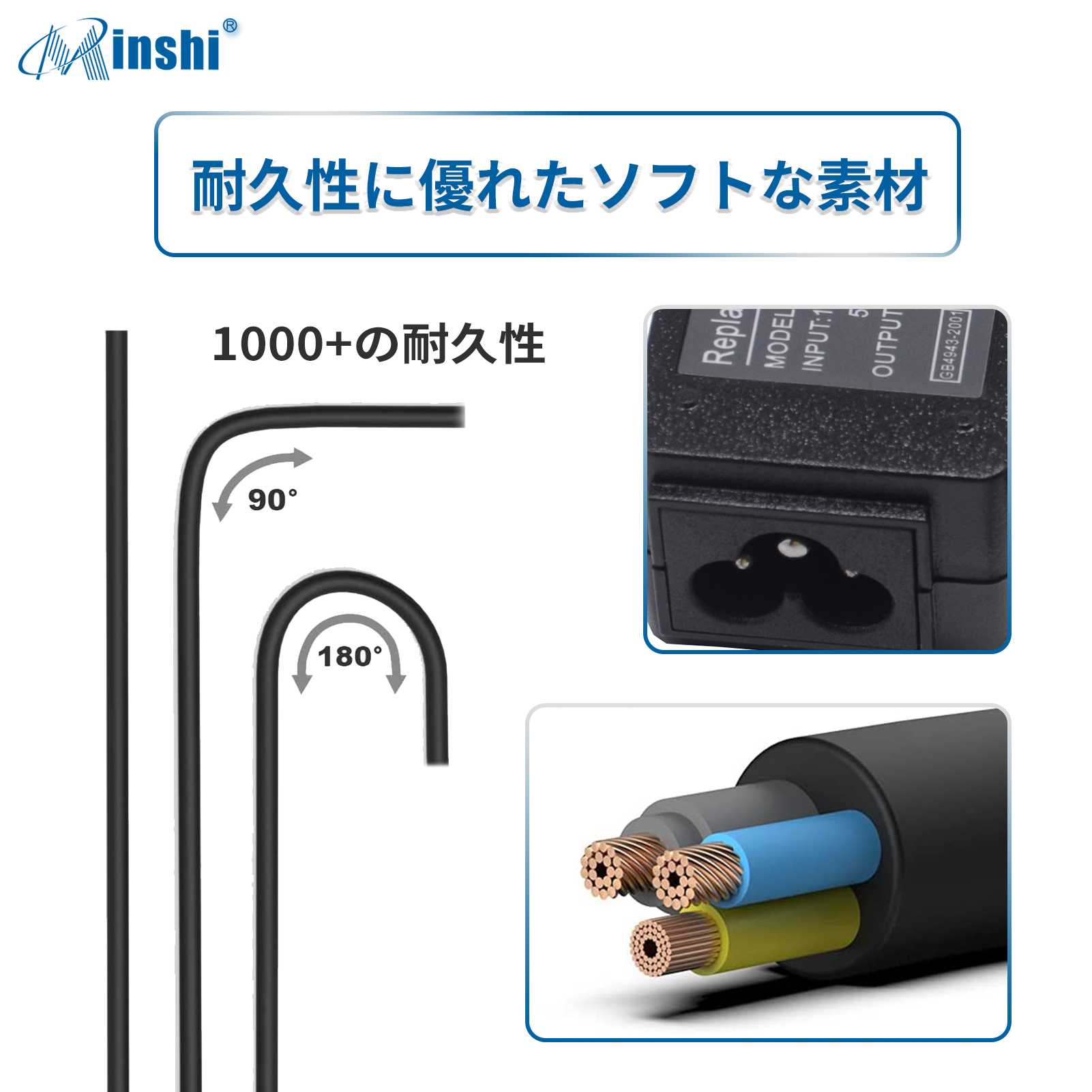 1年保証】minshi Fujitsu A11-065N5A 45W 対応 互換ACアダプター 2.37A 
