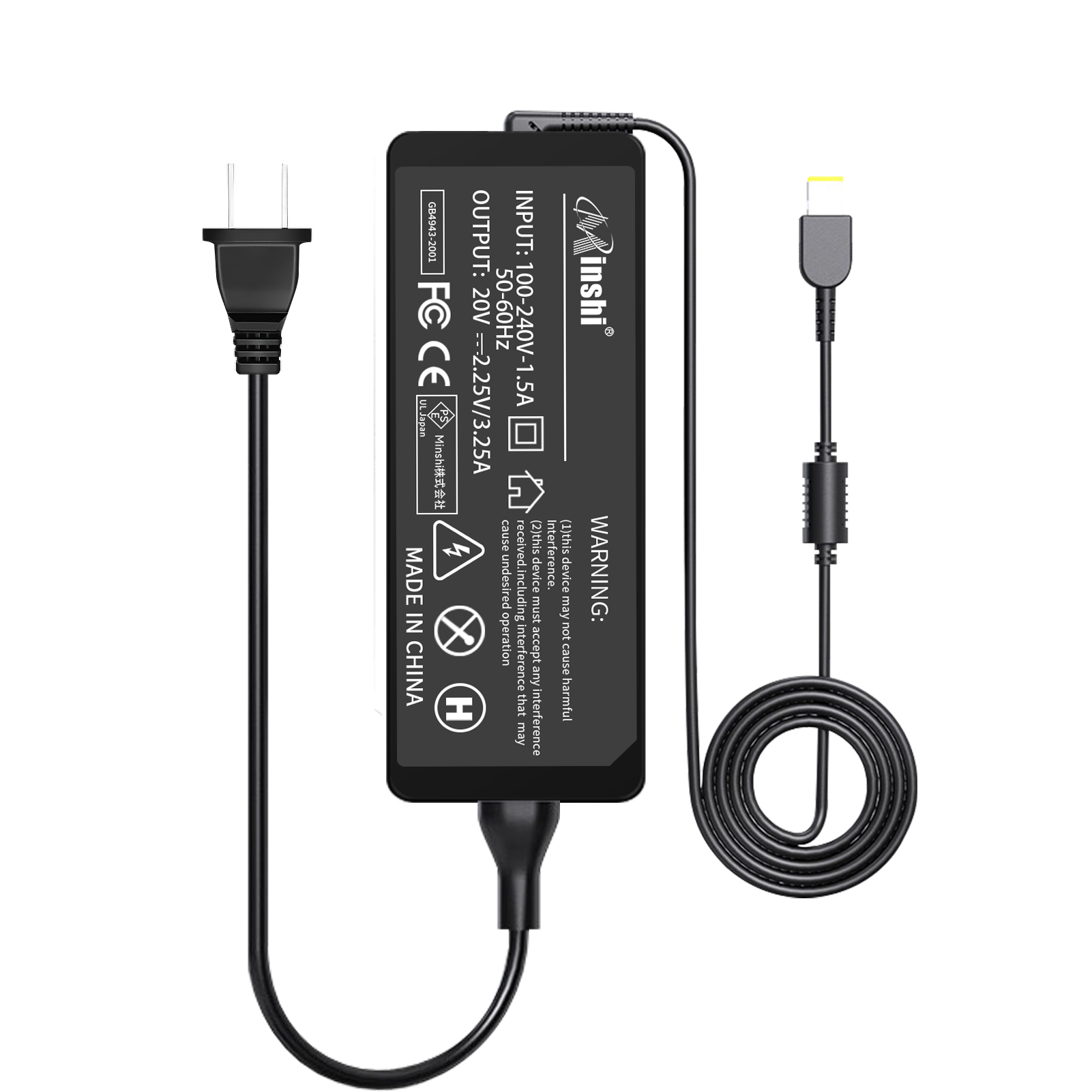 minshi】 Lenovo Chromebook 11e対応 ACアダプター20V 2.25A 高品質