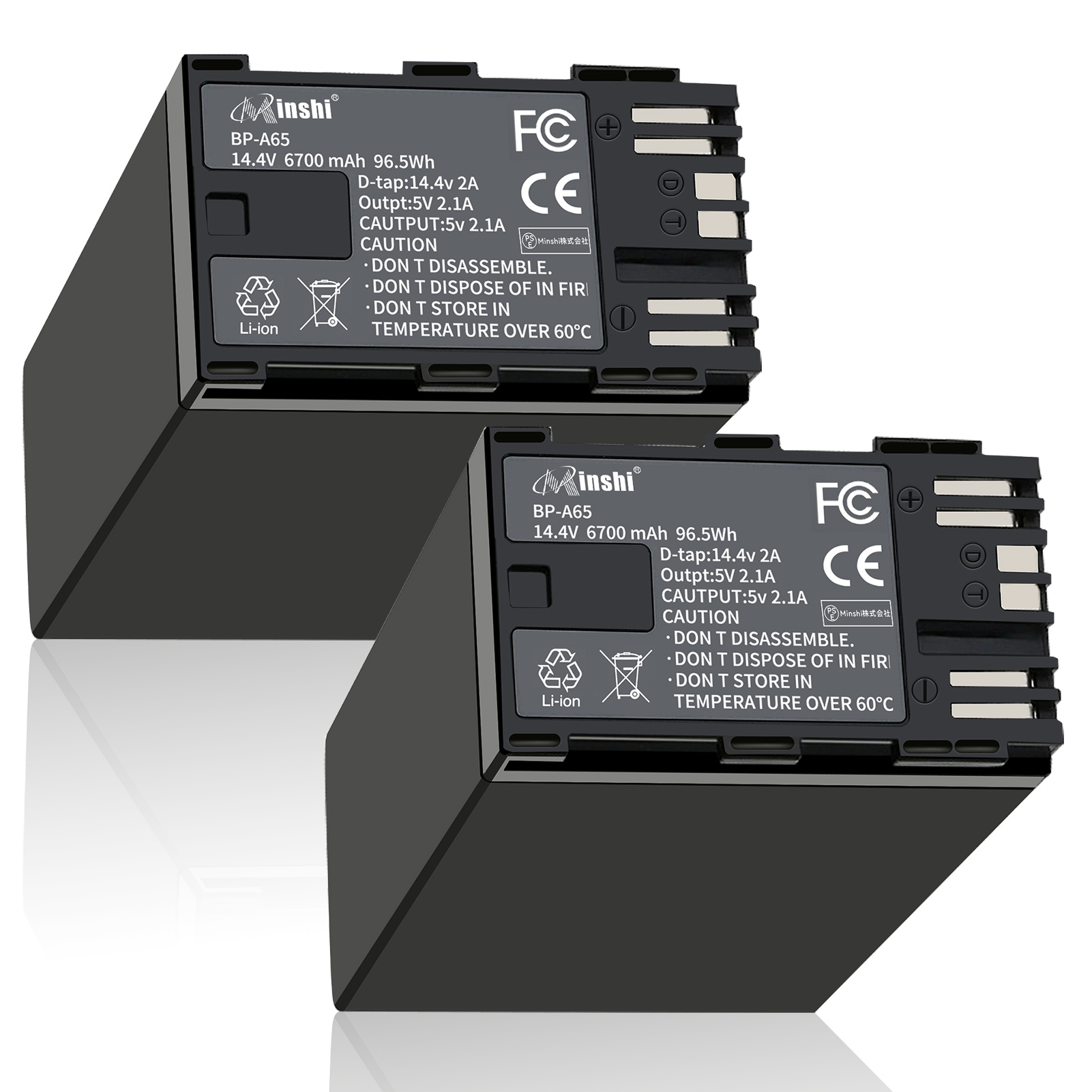 新品 Canon BP-A65/A60 互換バッテリー【6700mAh 14.4V】 1年保証 リチャージャブルバッテリー リチウムイオンバッテリー デジタルカメラ デジカメ 充電池