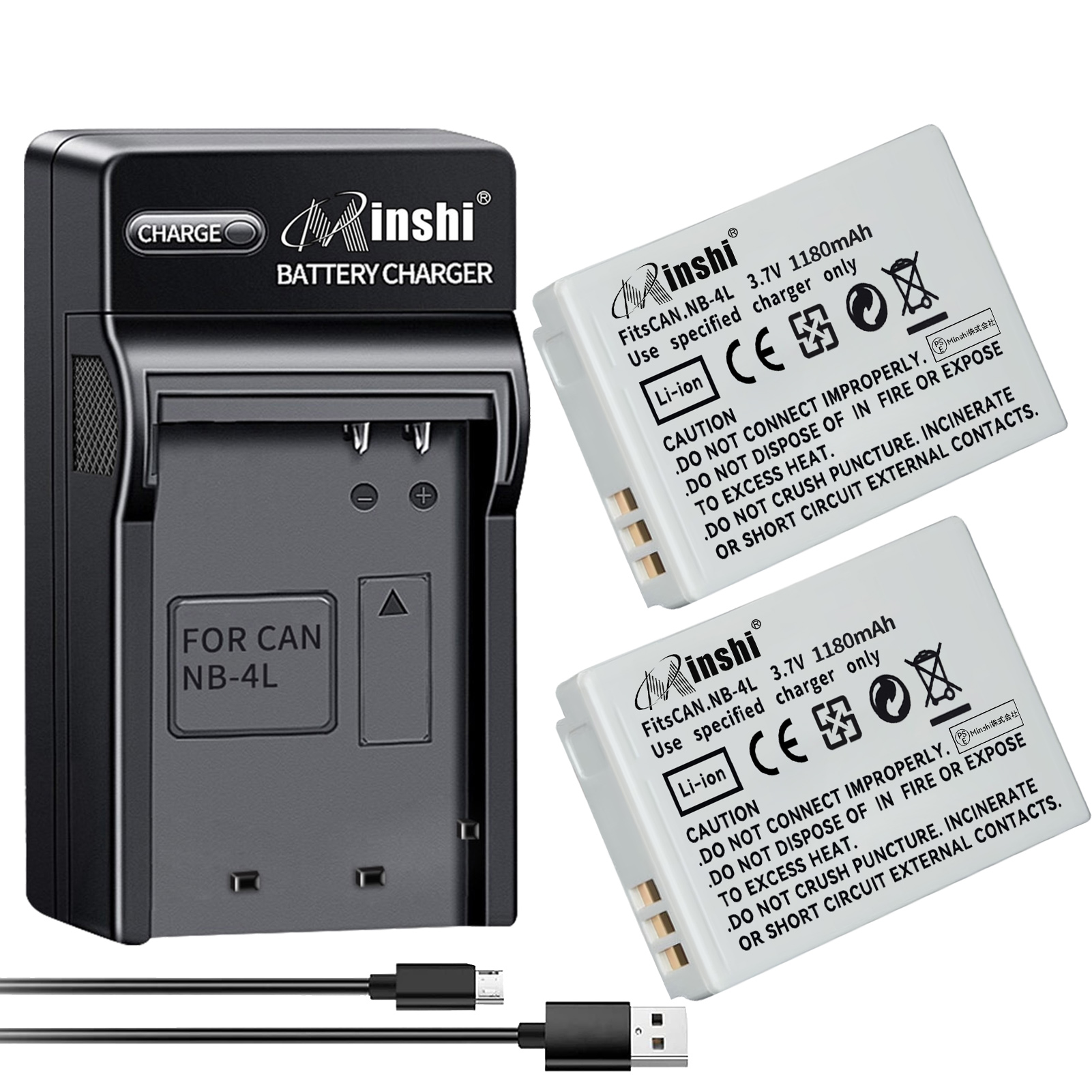 【２個セット】i Digital IXUS 100 IS【1180mAh 3.7V】【互換急速USBチャージャー】高品質交換用バッテリー