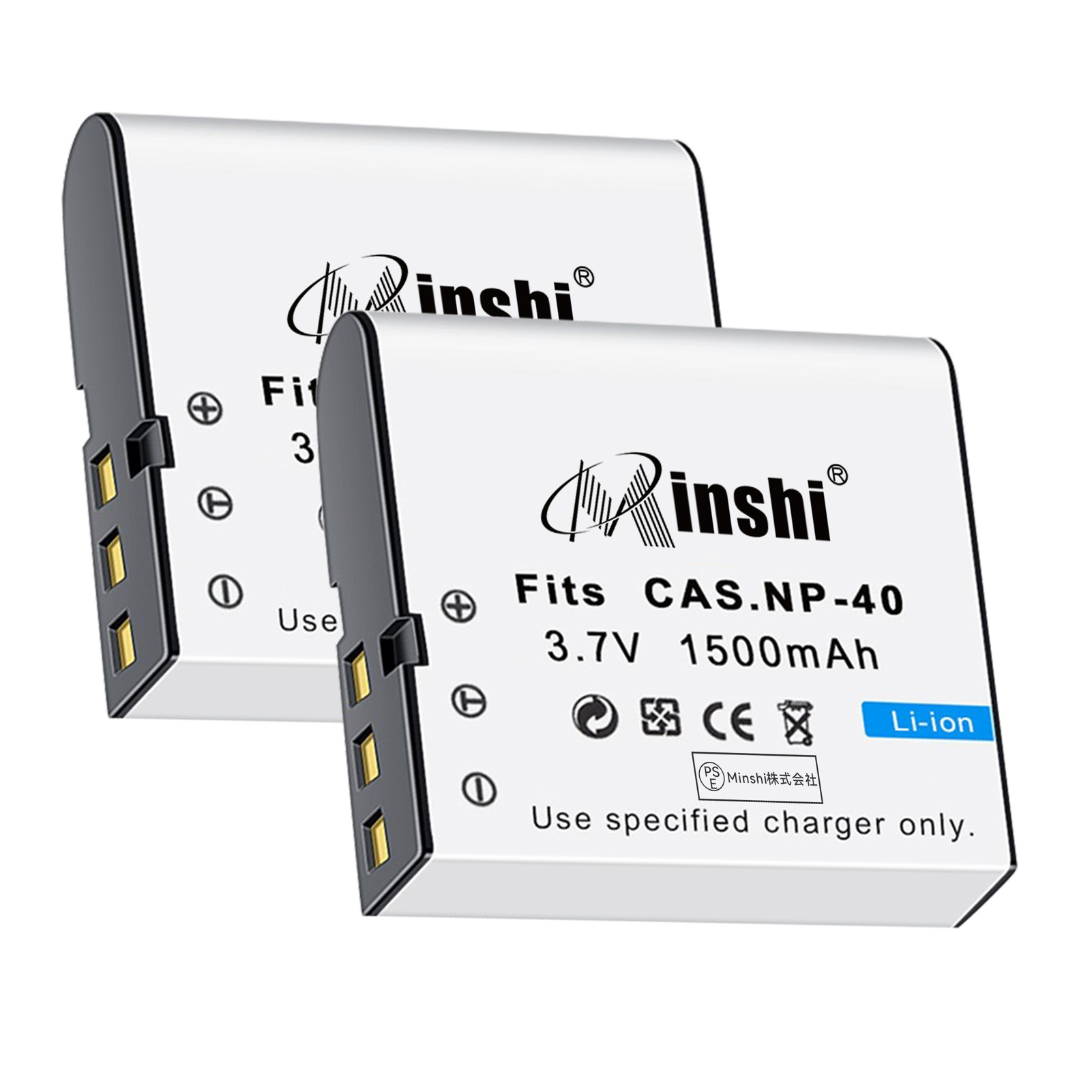 【２個セット】minshi Caiso NP-40  EX-Z700 NP-40【1500mAh 3.7V 】PSE認定済 高品質交換用バッテリー