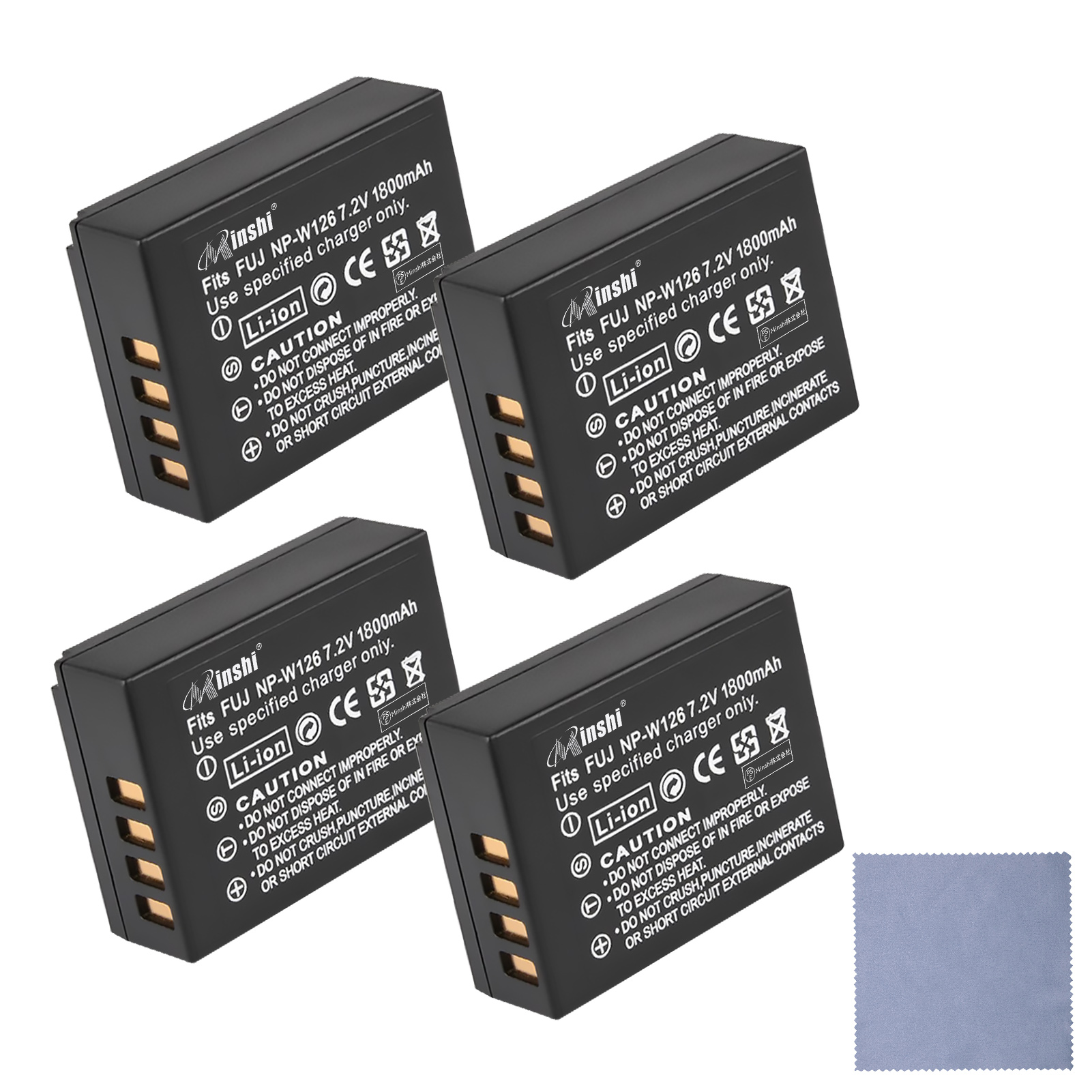 4ĥå&amp;դminshi FUJIFILM X-M11800mAh 7.2VPSEǧ ʼ NP-W126S NP-W126ߴХåƥ꡼