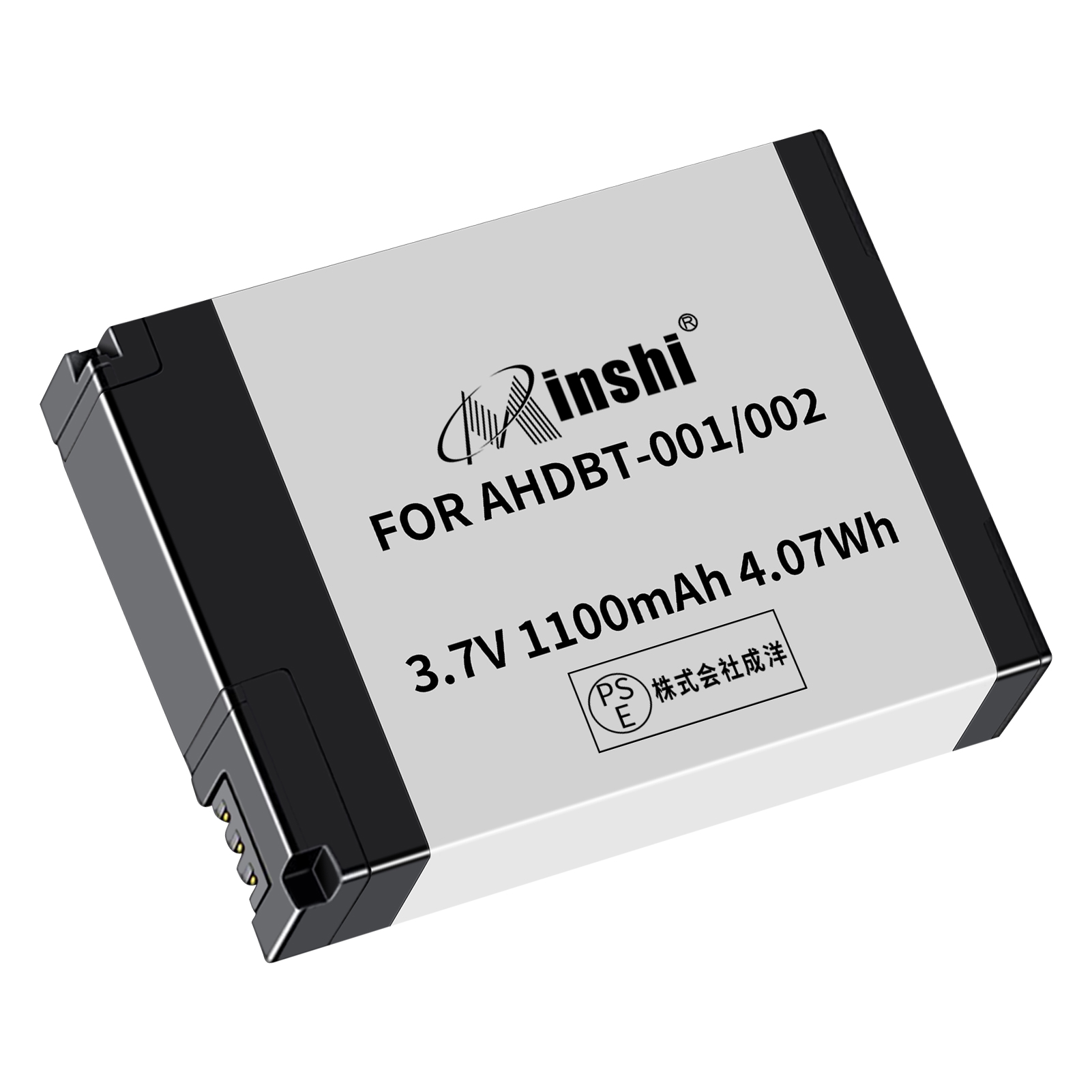 【1年保証】minshi HD HERO2【1100mAh 3.7V】PSE認定済 高品質 交換用バッテリー