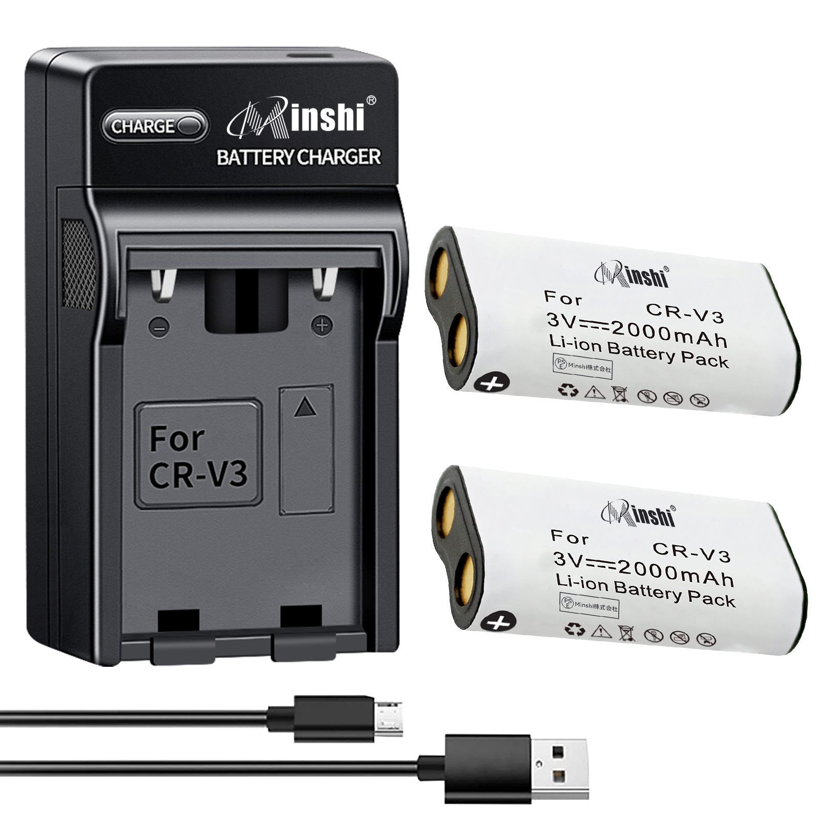 大容量】KODAK CR-V3 互換バッテリー【2100mAh 3V】 1年保証