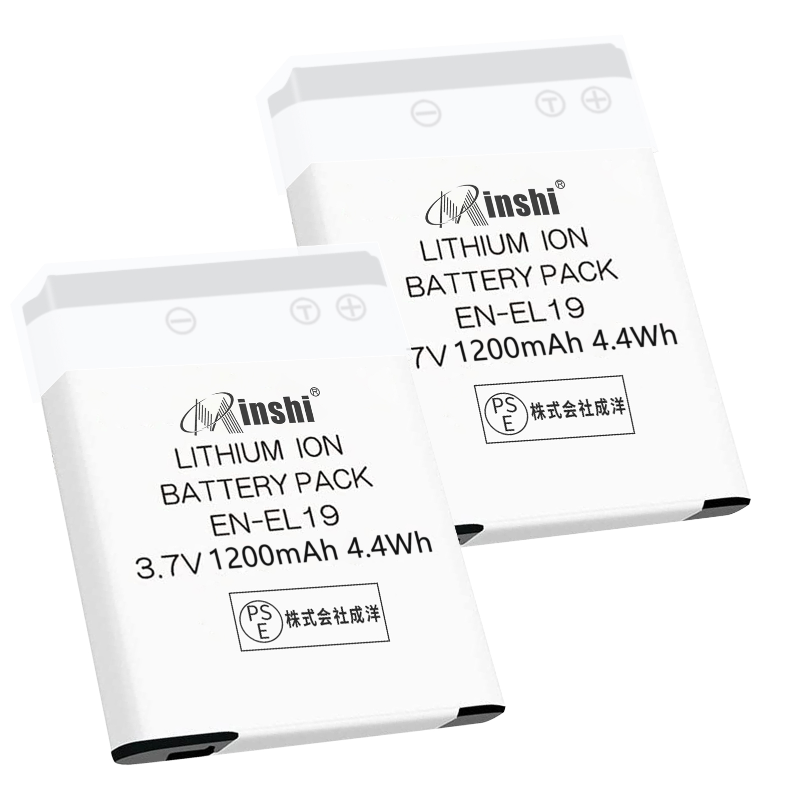 【２個セット】minshi NIKONニコン   S6400 対応  1200mAh  高品質 EN-EL19 交換用バッテリー