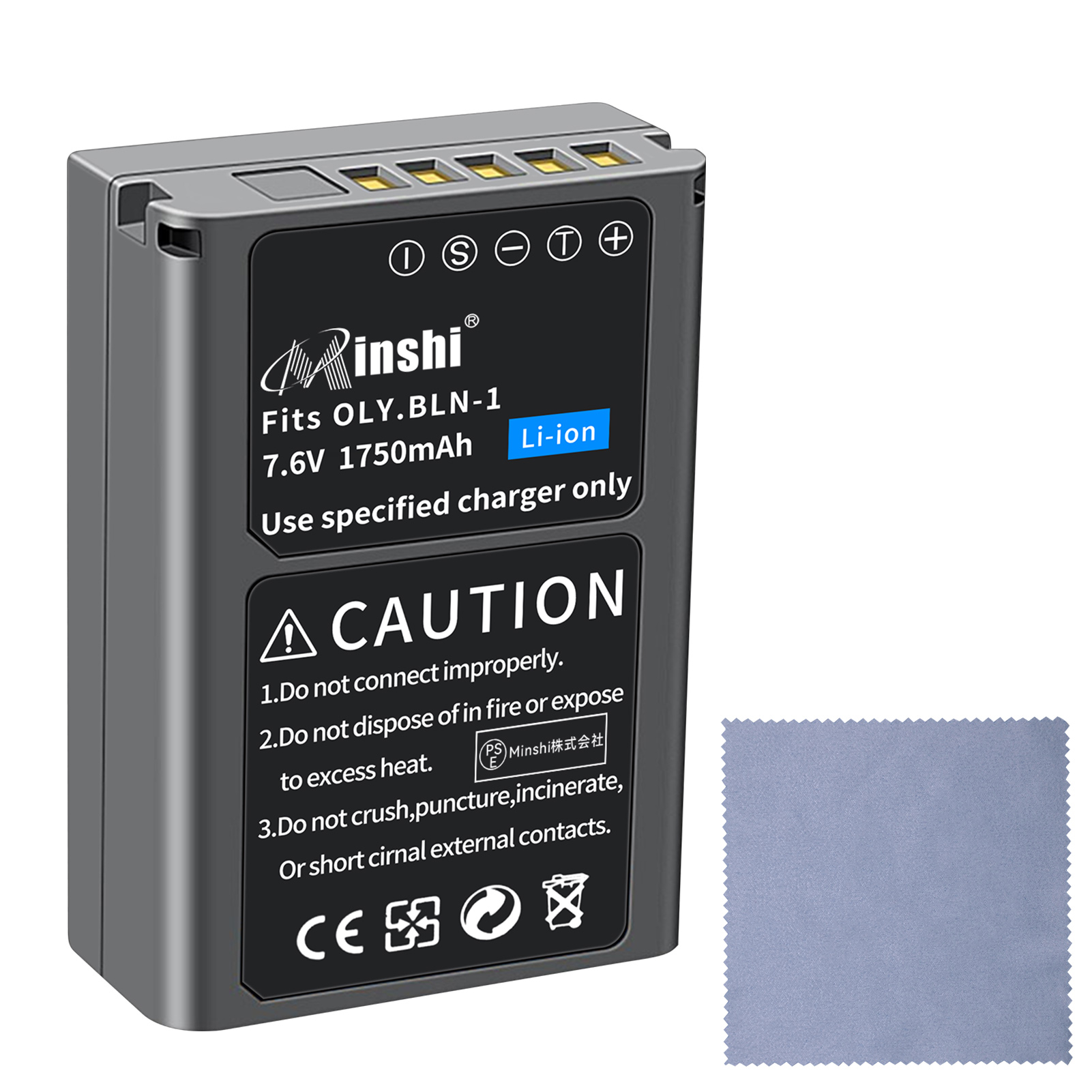 ۡաminshi OLYMPUS BLN-1 E-P5 BLN-1 б ߴХåƥ꡼ 1600mAh ʼBLN-1ѥХåƥ꡼ ꥸʥ뽼ŴȤθߴʤ