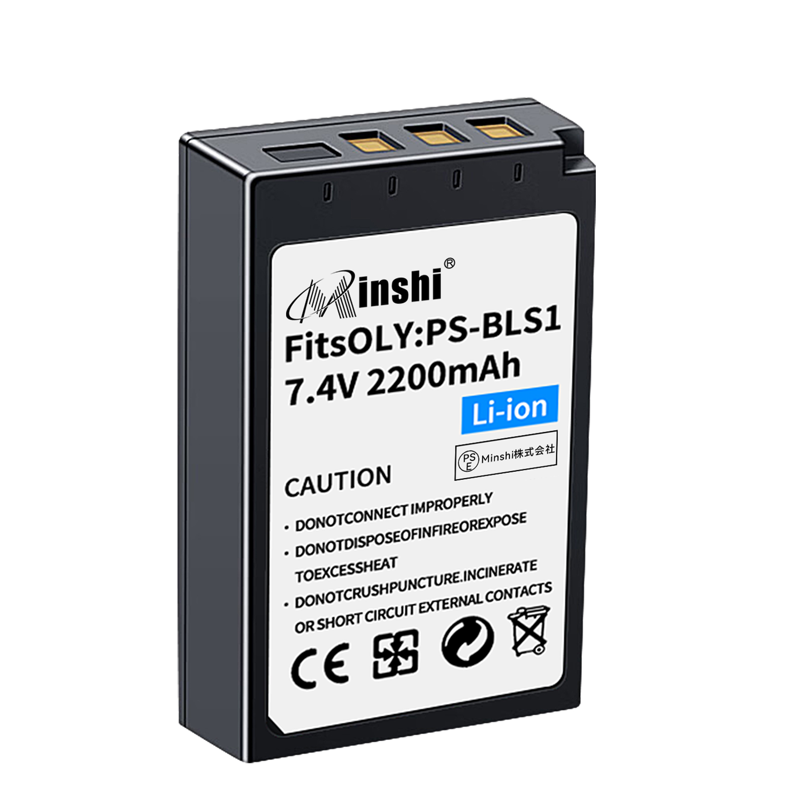 1ǯݾڡminshi OLYMPUS 1s E-M10 2200mAh 7.4VPSEǧ ʼѥХåƥ꡼