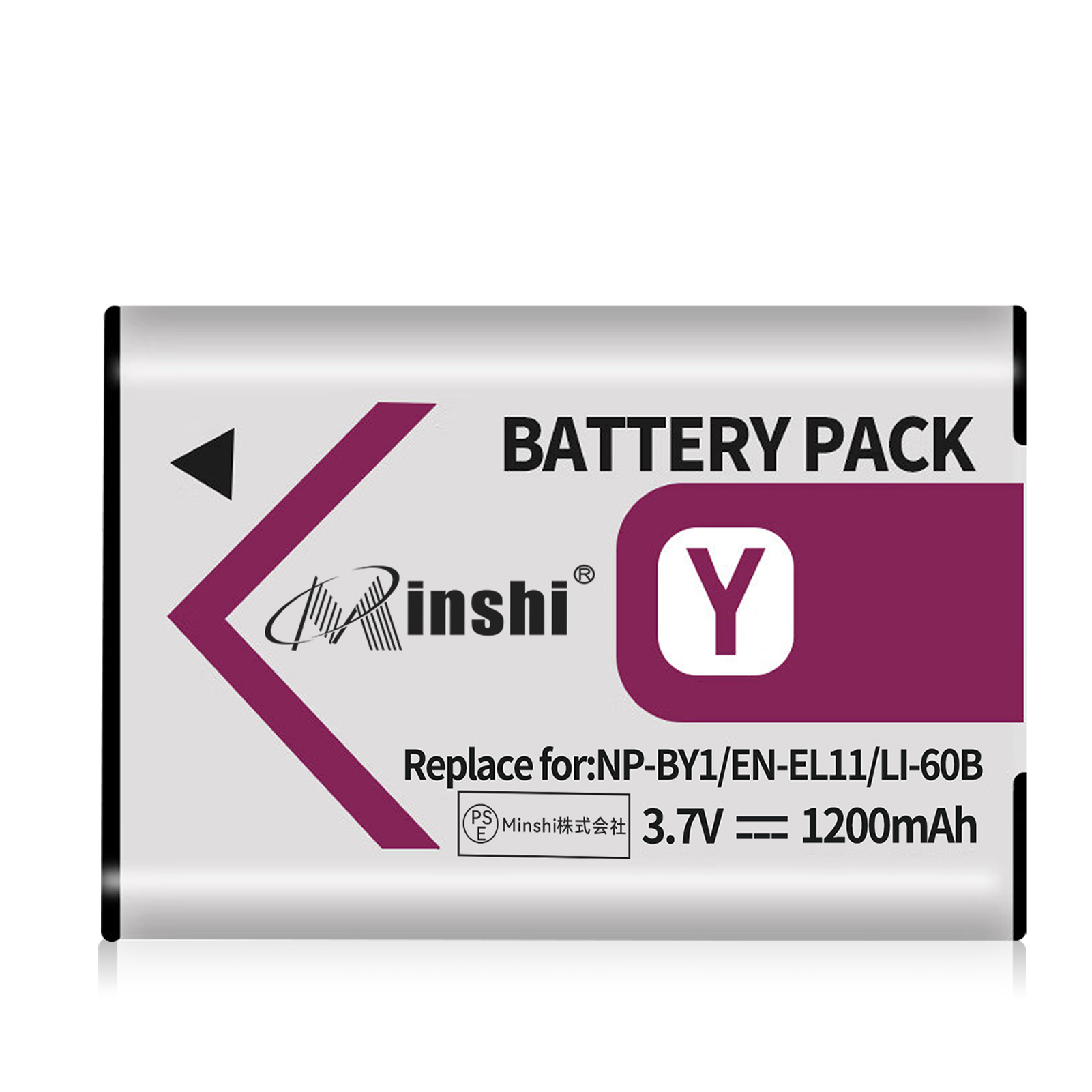 【minshi】OLYMPUS Xacti VPC-E10 対応 互換バッテリー【1200mAh 3.7V】PSE認定済 高品質交換用バッテリー