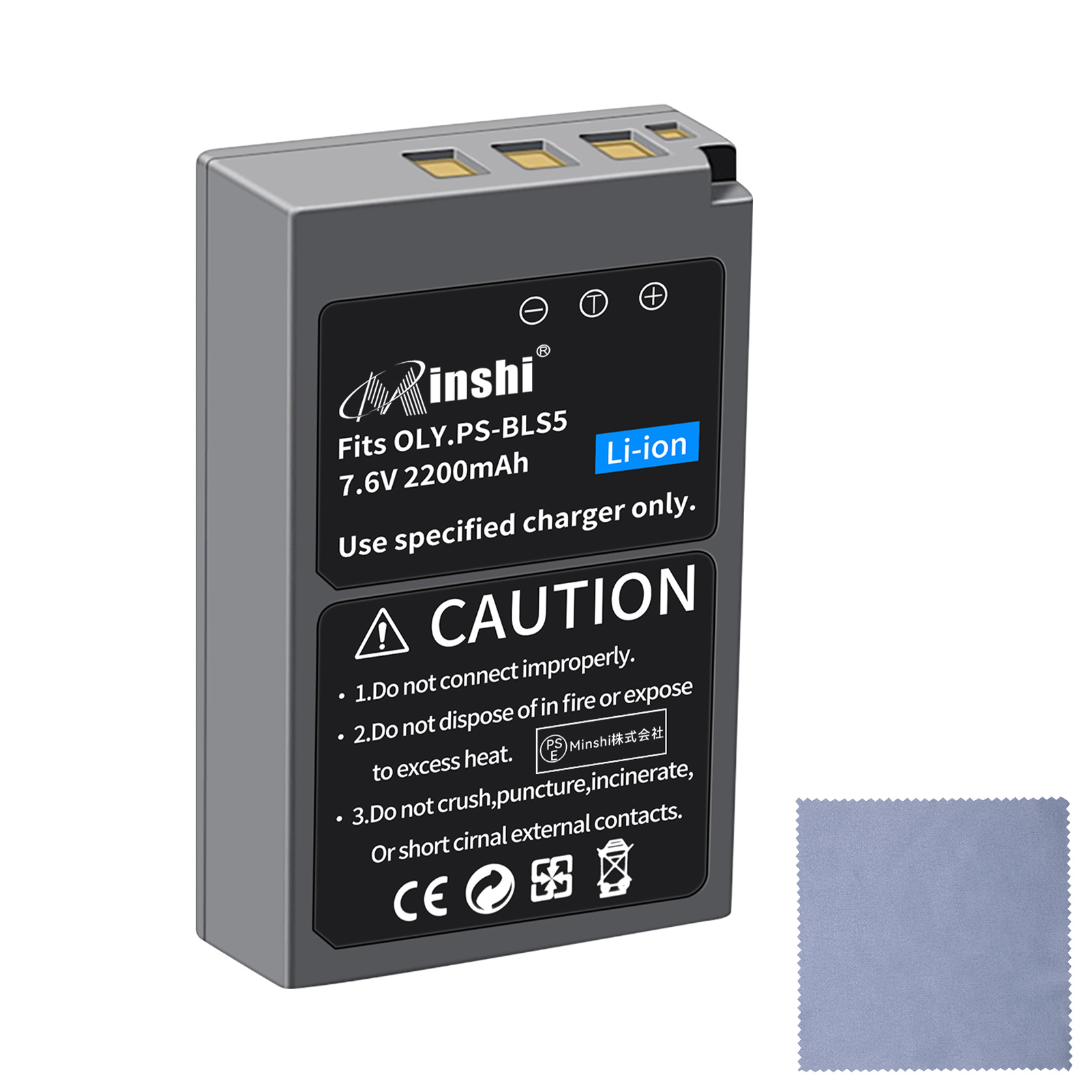 ۡաminshi Olympus  E-PL1  BLS-5 2200mAh 7.6V PSEǧ ʼ BLS-50 ѥХåƥ꡼