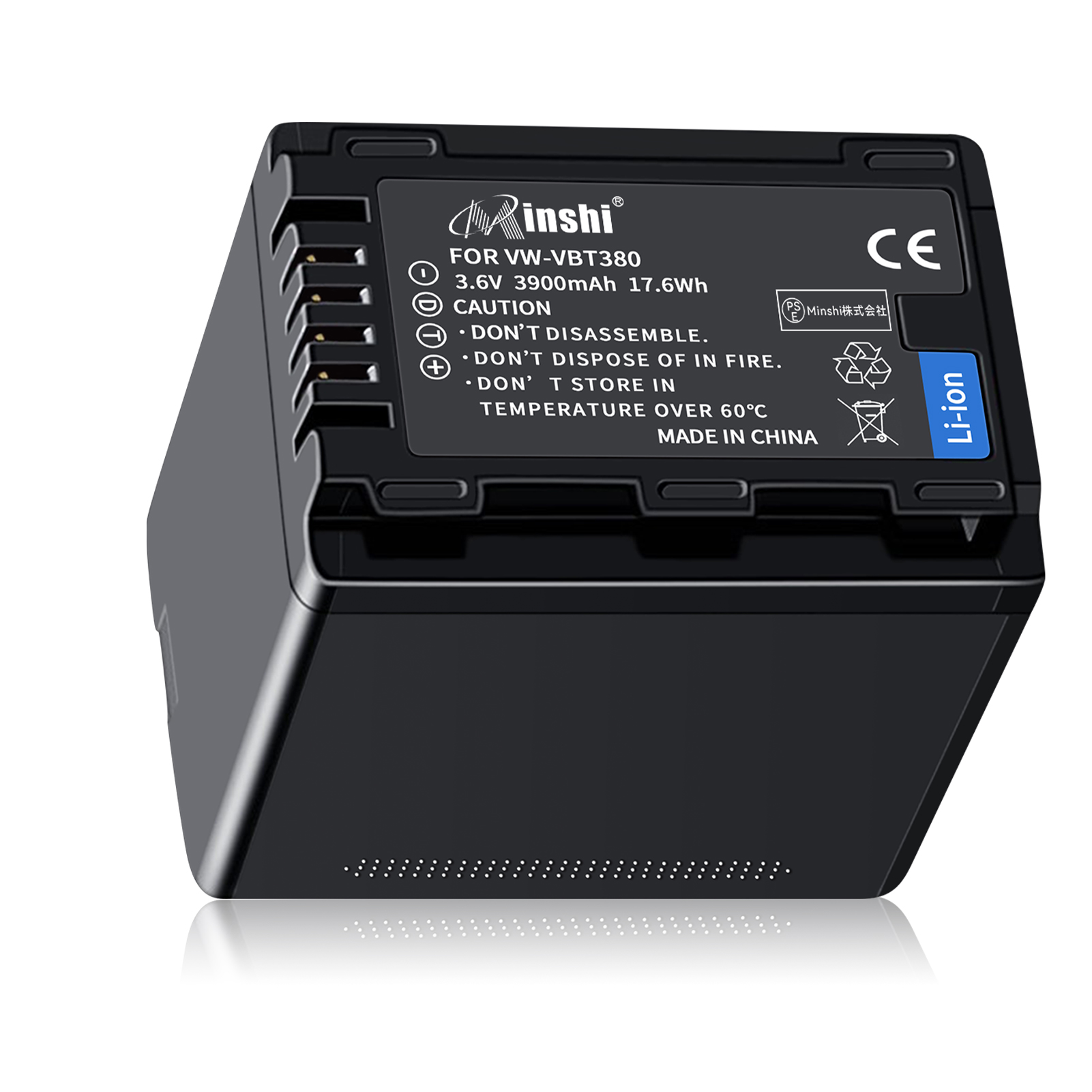 1ǯݾڡ minshi Panasonic HC-V520M  HC-V210M б HC-W580M  3900mAh  ʼ VW-VBT380 ѥХåƥ꡼