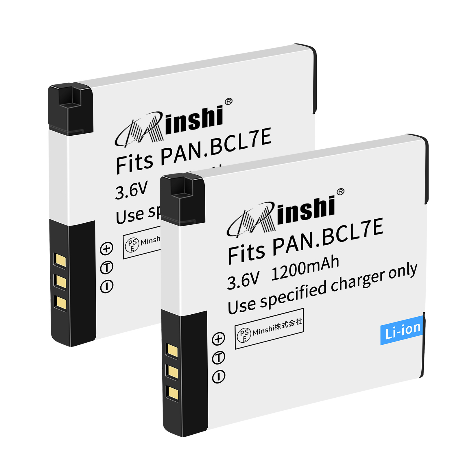 【２個セット】 minshi Panasonic DMC-SZ9  DMW-BCL7 対応 互換バッテリー 1200mAh  高品質交換用バッテリー