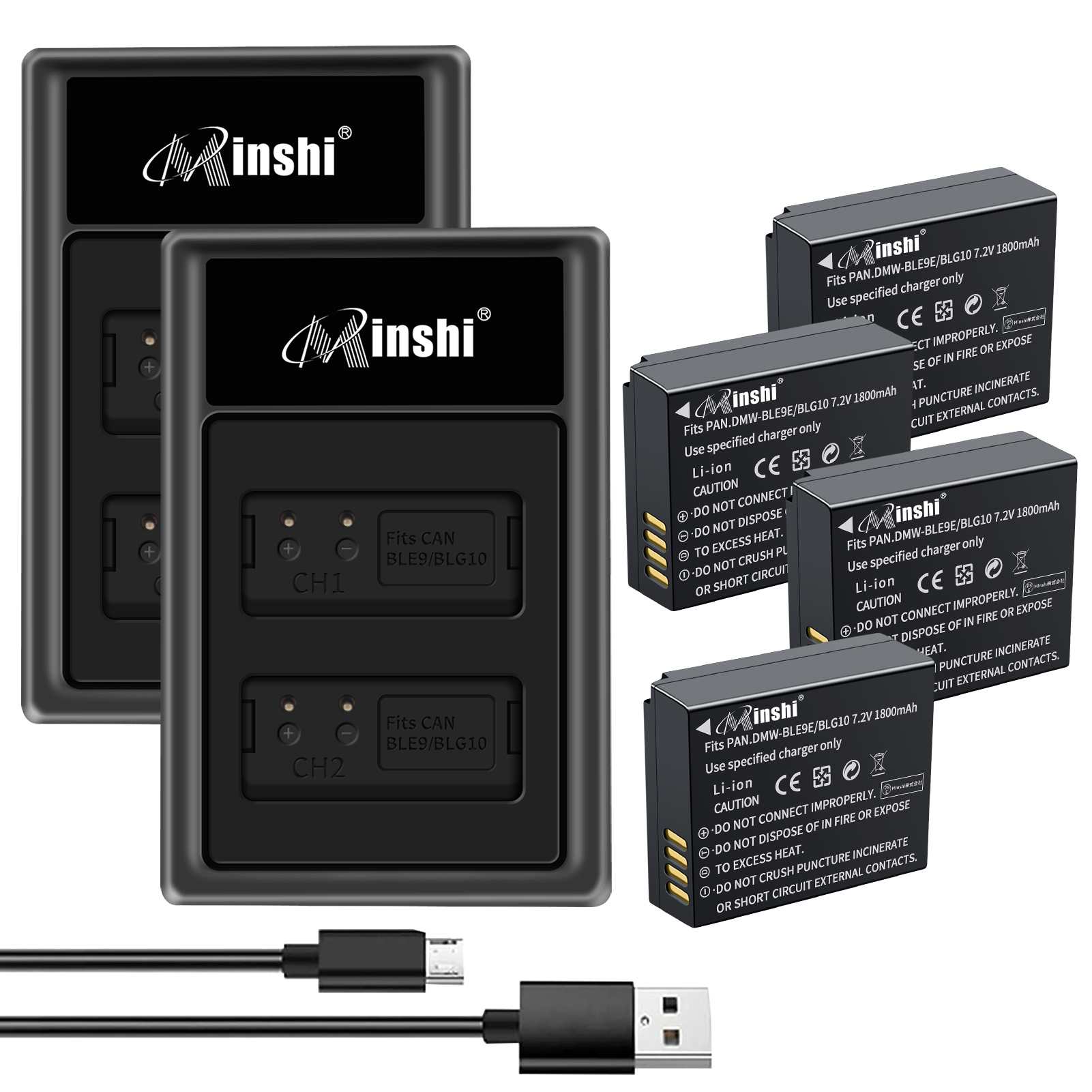 4ĥå&amp;2ĽŴminshi Panasonic DMC-GX71800mAh 7.2VPSEǧ ʼDMW-BLG10ߴХåƥ꡼PHB