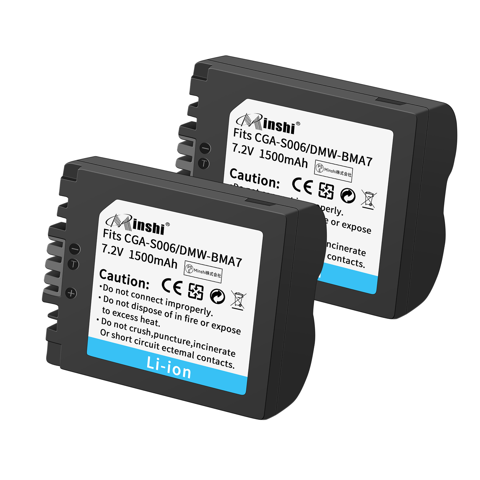 ڣĥåȡminshi Panasonic  DMC-FZ8  1500mAh 7.2VLUMIX PSEǧ ʼ DMW-BMA7 ѥХåƥ꡼