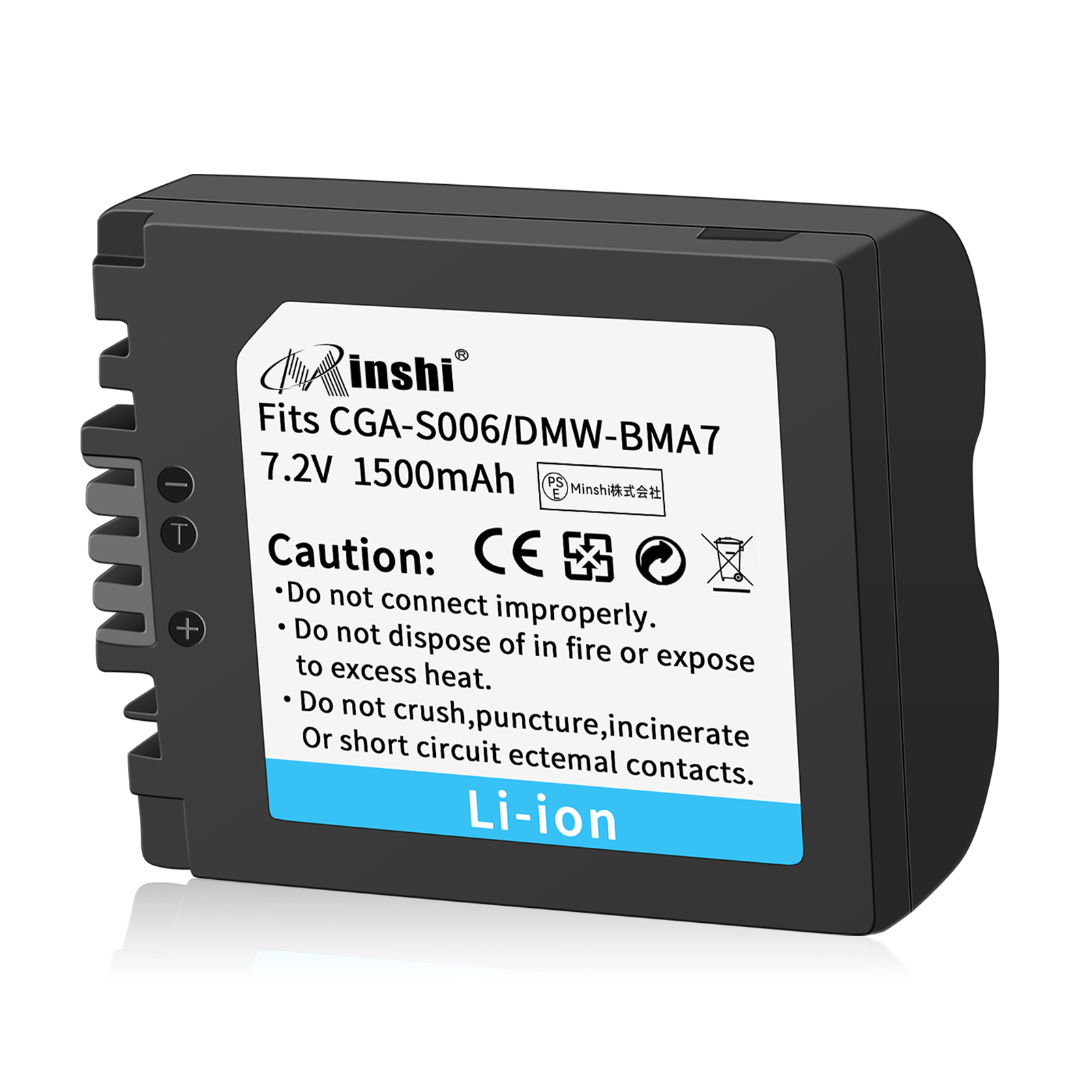 1ǯݾڡminshi Panasonic DMW-BMA7 DMC-FZ30 1500mAh 7.2VLUMIX PSEǧ ʼDMW-BMA7ѥХåƥ꡼