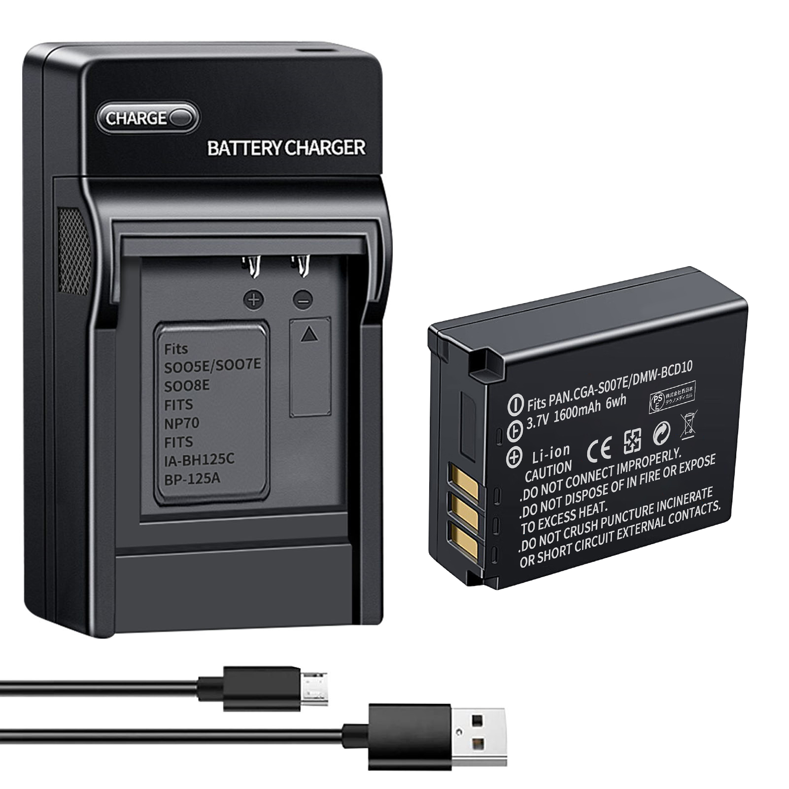  PANASONIC CGR-S007E ߴХåƥ꡼1600mAh 3.7V 1ǯݾ ।Хåƥ꡼ ǥ륫 ǥ 