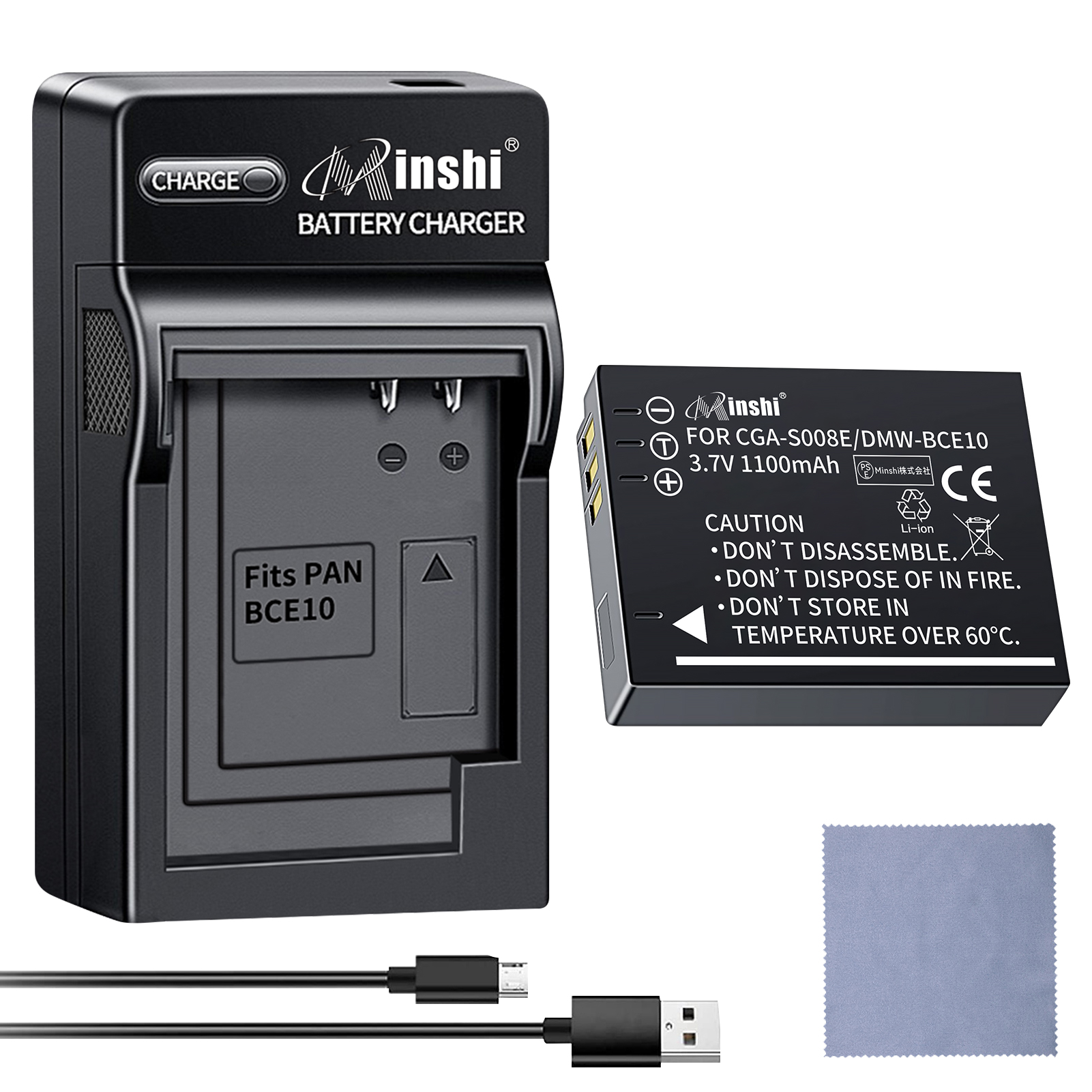 ڥåȡminshi Panasonic DMC-FX500 1100mAh 3.7VPSEǧ ʼ DMW-BCE10 ѥХåƥ꡼